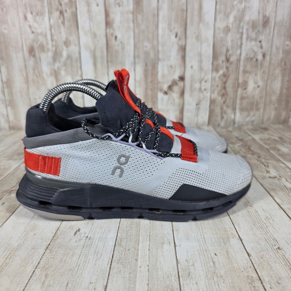 On Cloudswift Women's Gray Orange Low Top Lightweight Running Shoes W7.5‎